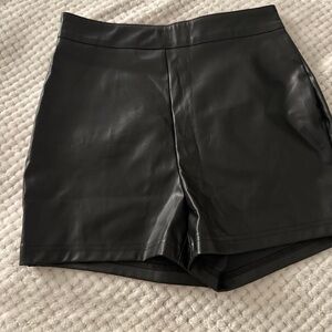 Leather shorts